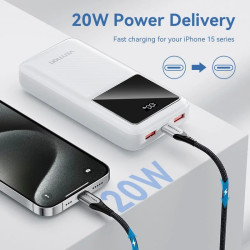 VEN FHLW0 Vention 20,000mAh Power Bank-WHITE