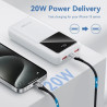 VEN FHLW0 Vention 20,000mAh Power Bank-WHITE